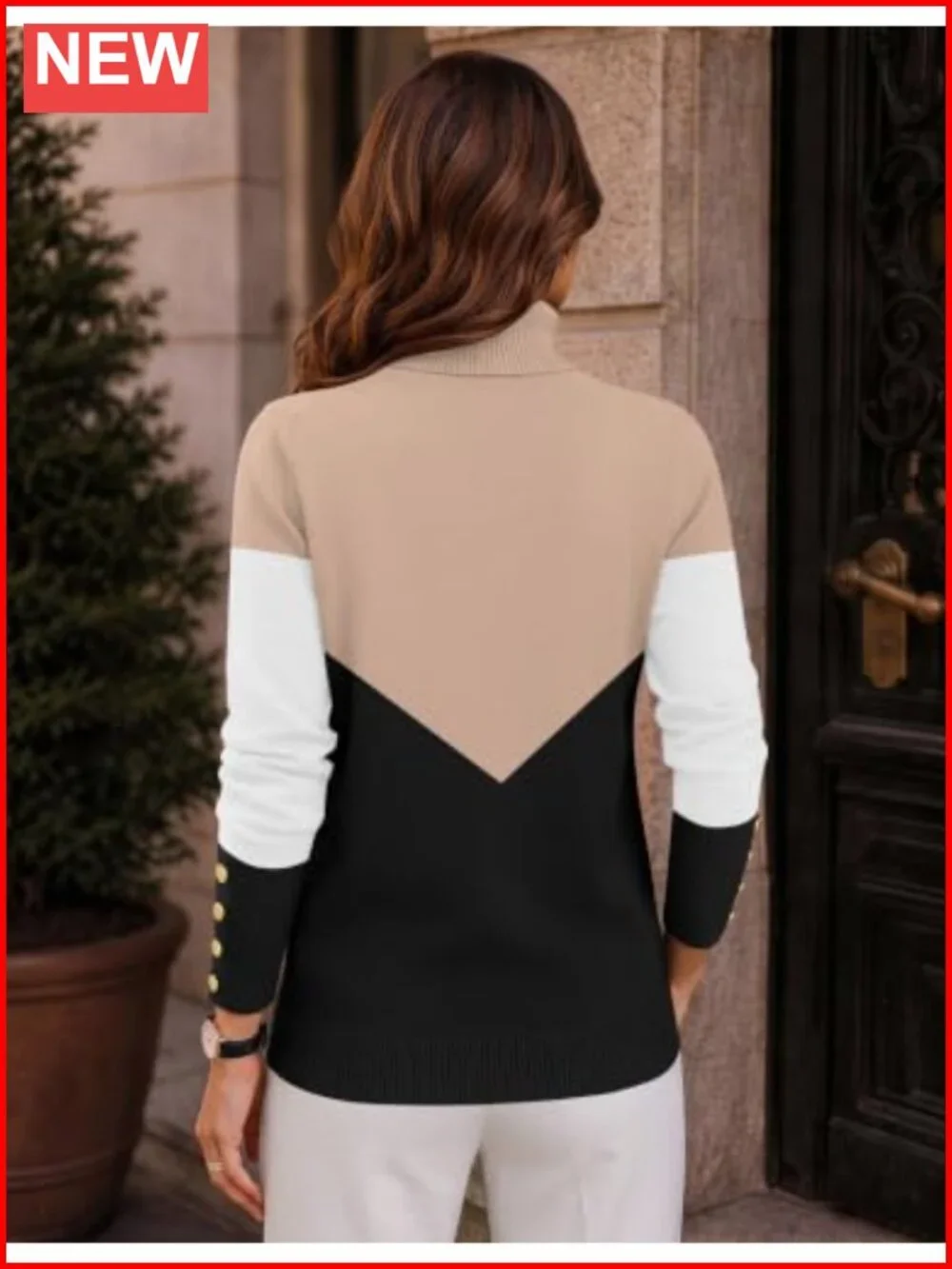 Womens Ribbed Turtleneck Sweater Long Sleeve Knit Pullover Fall Jumper Top